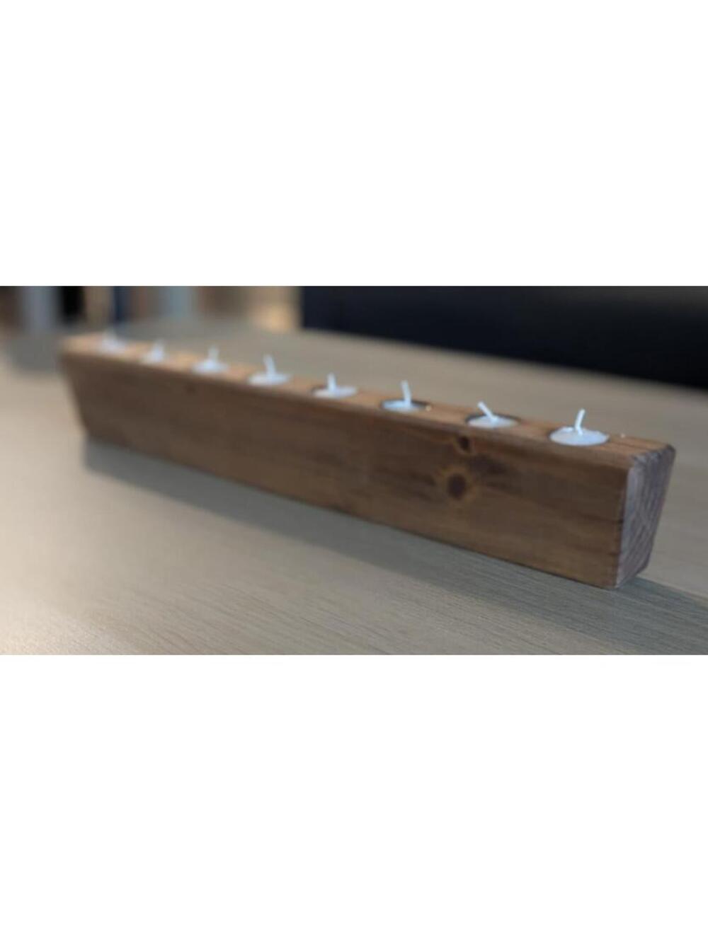 Rustic Wood Candle Holder Farmhouse Table Centerpiece Decor For Mantel Wedding